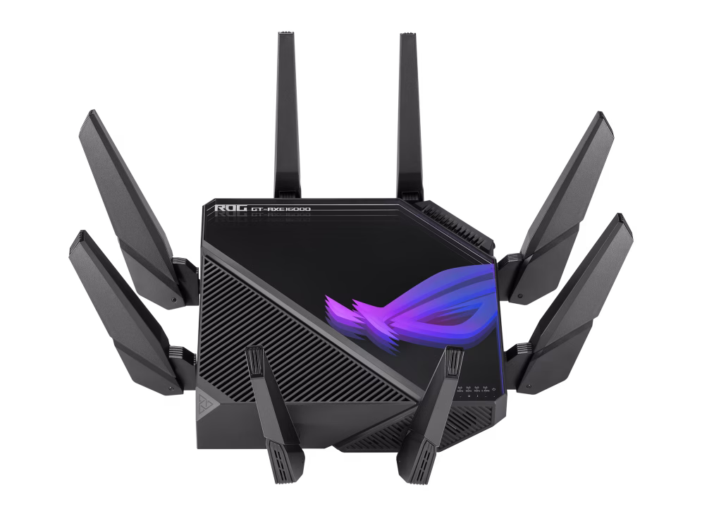 ASUS ROG Rapture GT-AXE16000 Quad-Band WiFi 6E Gaming Router, Quad-Band 6E, Dual 10G Ports, 6GHz Band, Aura RGB, ASUS AiMesh | 90IG06W0-MU2A10 – Buy Online