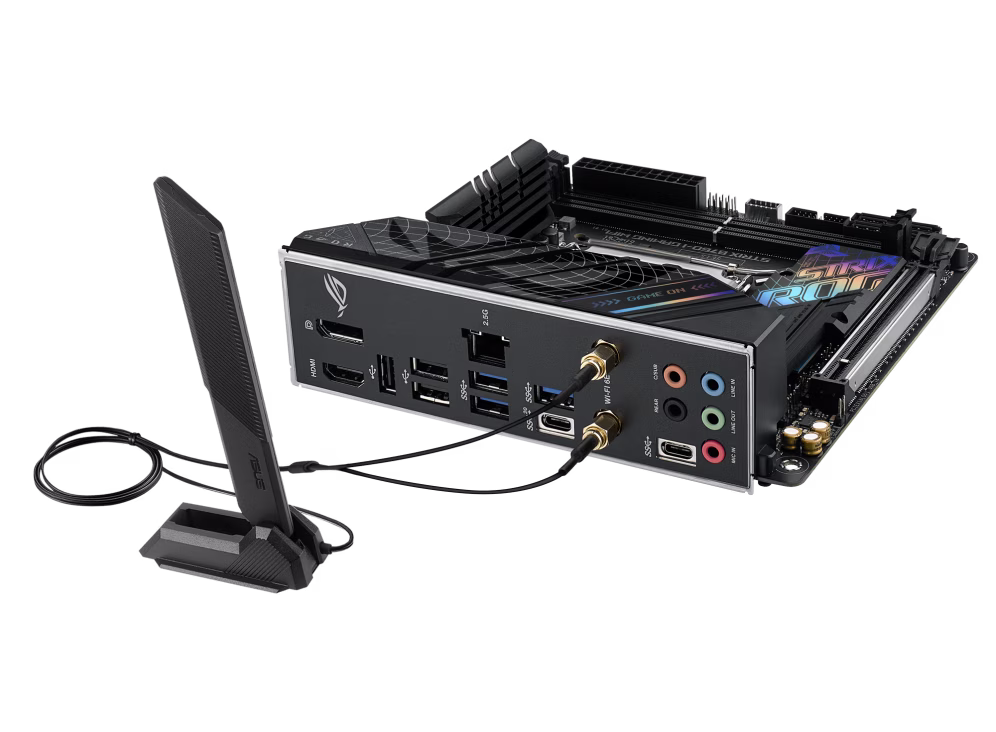 ASUS ROG Strix B760-I Gaming WIFI Mini-ITX Motherboard, Intel LGA1700, DDR5, PCIe 5.0, 2.5Gb LAN, Wi-Fi 6E, Dual M.2, Aura Sync RGB | 90MB1D90-M1EAY0 thumbnail 7