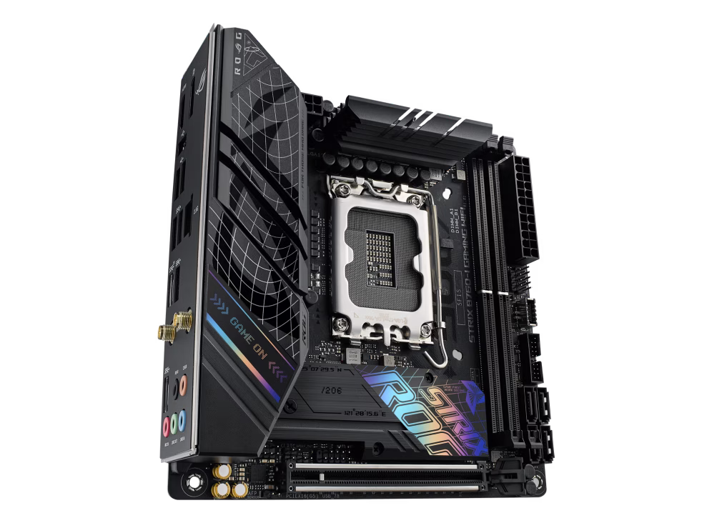 ASUS ROG Strix B760-I Gaming WIFI Mini-ITX Motherboard, Intel LGA1700, DDR5, PCIe 5.0, 2.5Gb LAN, Wi-Fi 6E, Dual M.2, Aura Sync RGB | 90MB1D90-M1EAY0 thumbnail 4