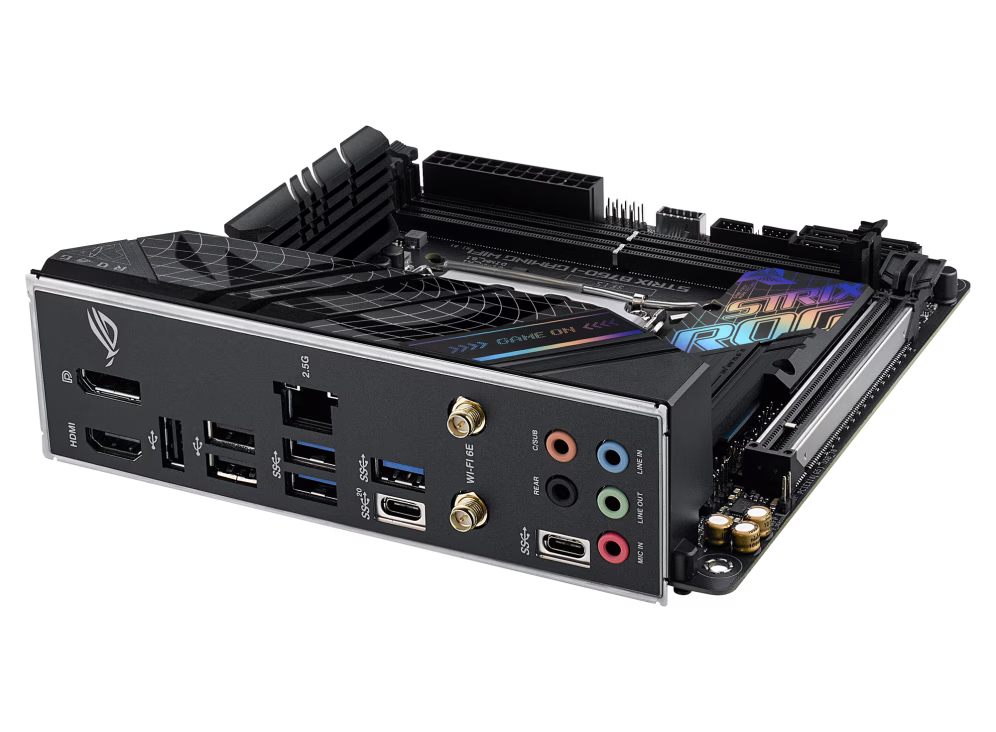 ASUS ROG Strix B760-I Gaming WIFI Mini-ITX Motherboard, Intel LGA1700, DDR5, PCIe 5.0, 2.5Gb LAN, Wi-Fi 6E, Dual M.2, Aura Sync RGB | 90MB1D90-M1EAY0 thumbnail 6