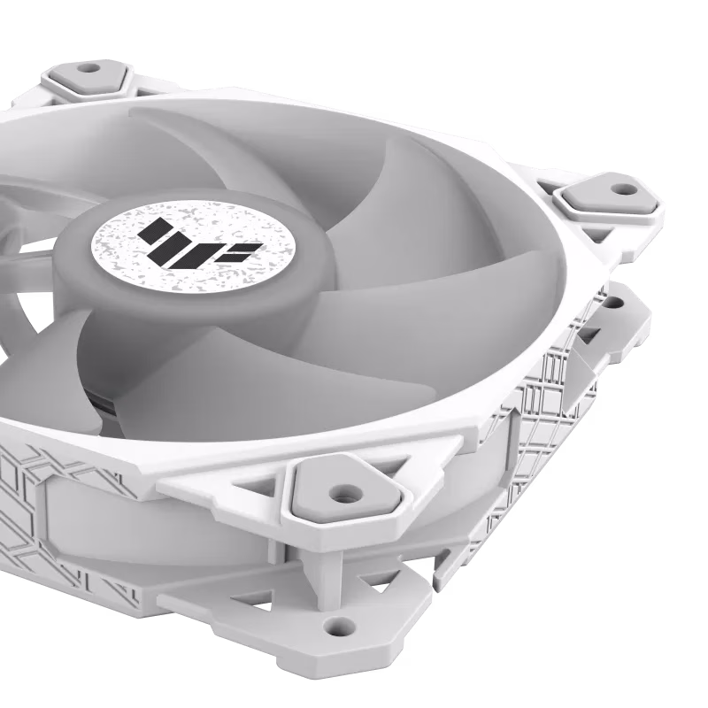 ASUS TUF Gaming TF120 ARGB Chassis Fan, White Edition, Single Pack, 120mm PWM, High Airflow, Low-Noise, Dual-Layer Addressable RGB | 90DA0033-B09000 thumbnail 7