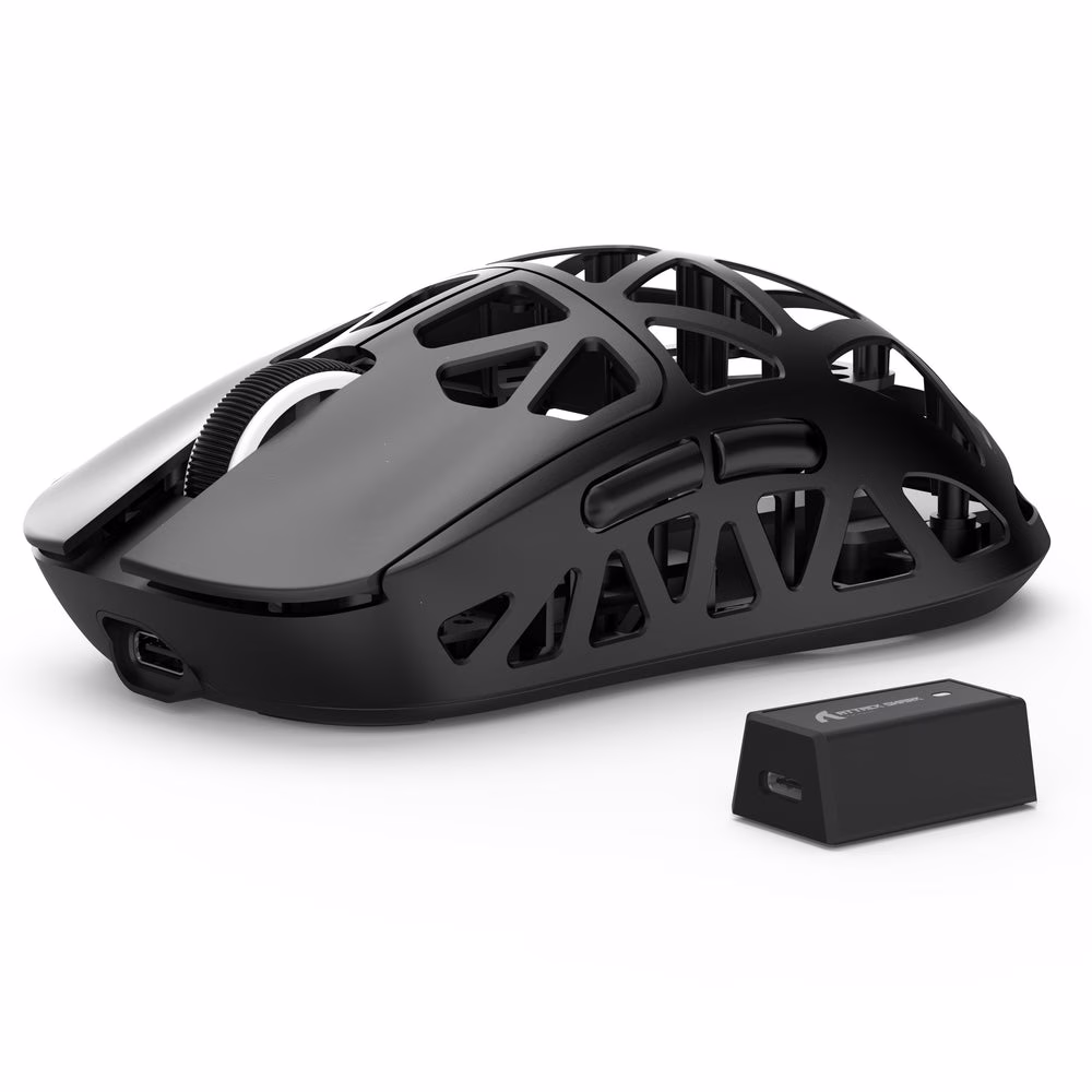 ATTACK SHARK R2 Magnesium Alloy Wireless Gaming Mouse, 45g Superlight, 8K Polling, (Not Include the Charging Dock), PAW3950 Flagship Sensor, & 42,000 DPI, Iridescent, Black | R2 MA – Buy Online