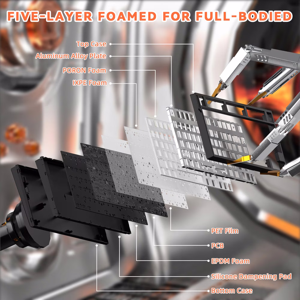 ATTACK SHARK R82 HE Magnetic Switch Gaming Keyboard, 75% Wired, 8KHz Polling, 0.005mm Rapid Trigger Accuracy, & Snap Tap Support, Black | R82 HE thumbnail 7