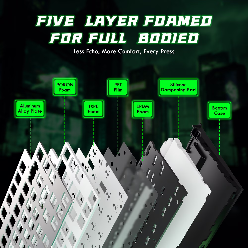 ATTACK SHARK R85 HE Magnetic Switch Gaming Keyboard, 75% Wired, 8KHz Polling, 0.005mm Rapid Trigger Accuracy, & Custom RGB Lightbox, Black | R85 HE thumbnail 7