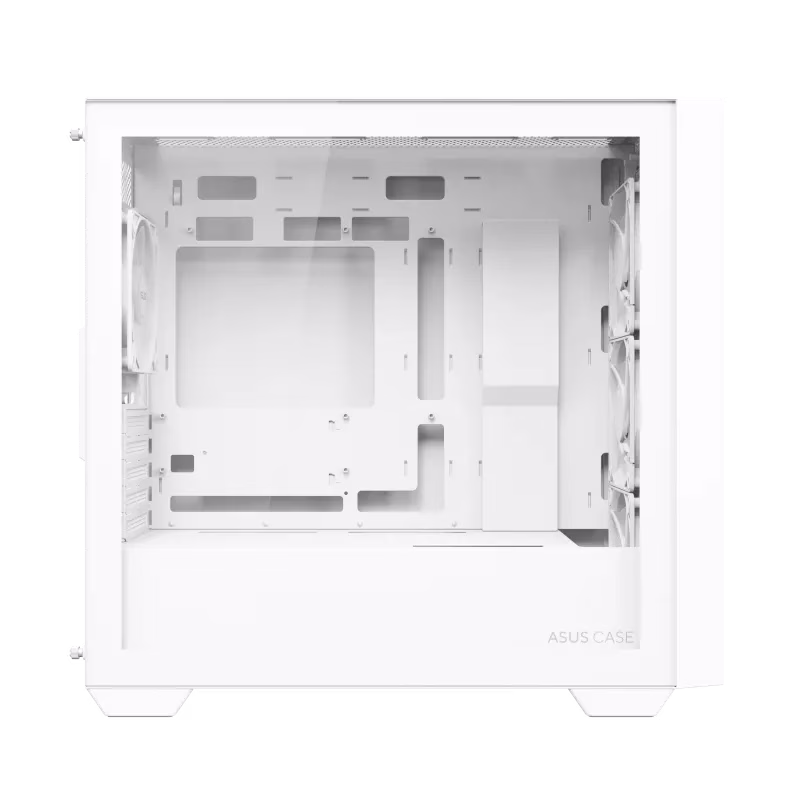 ASUS A21 PLUS microATX White Computer Case, 4x pre-installed ARGB fan, Supports Hidden-connector MoBo, 360mm radiators & 380mm Graphics cards | 90DC00H3-B19000 thumbnail 6