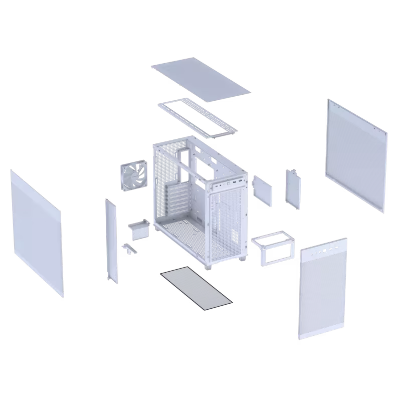 ASUS Prime AP303 - Mesh Panel  Compact 44-liter ATX White Gaming Case, Graphics cards up to 360mm, 360mm radiators, ATX PSUs, Front Panel USB Type-C Support | 90DC00V3-B39000 thumbnail 10