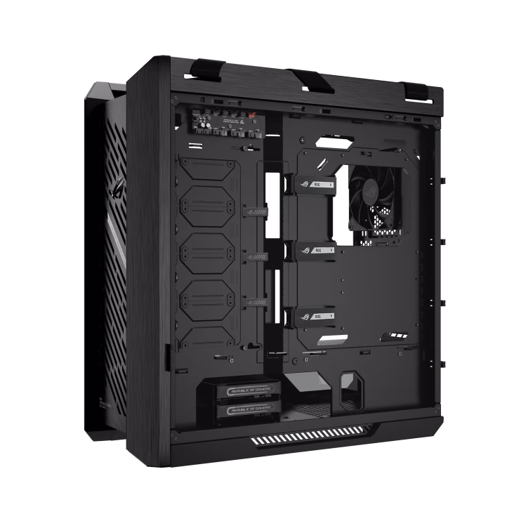 ASUS ROG Strix Helios II EATX Black mid-tower Gaming Case, with Dual Tempered Glass Side Panels, Pre-installed 4x 140mm Fans, Aluminum Frame, Supports up to 450mm GPU, upto 420mm Radiator, Advanced I/O panel | 90DC00W0-B39000 thumbnail 10