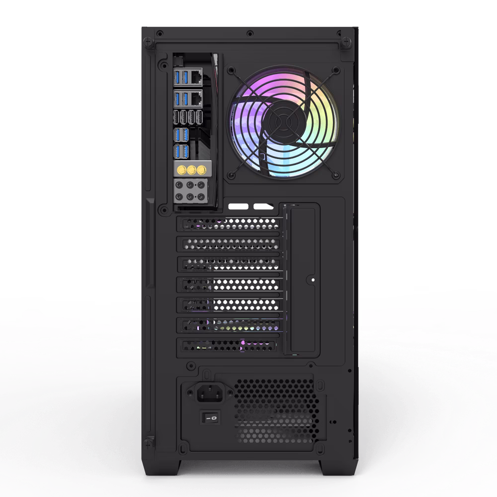 DarkFlash DS900 ATX M-ATX ITX Gaming PC Case with 7 ARGB Fans Pre-Installed, Tempered Glass Panels, Type-C Port, 0.5 SPCC Computer Case thumbnail 8