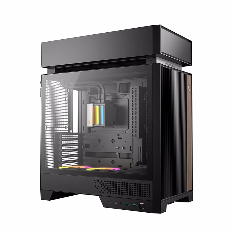 DeepCool CL6600 ATX Computer Case (Black), HyperSplit Dual-Chamber Design, Pre-Installed 360mm ARGB AIO Liquid Cooler, Back Connector MB Support | R-CL6600-BKNNA0-G-1 thumbnail 2