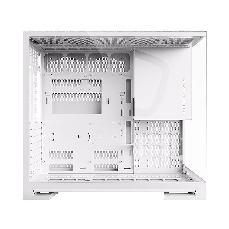 Geometric Future Model 5 White Mid-Tower Case, 5x Preinstalled Fans, Supports 420mm Radiator, E-ATX Motherboard, USB-C 20Gbps | GEO-M5F-W thumbnail 4