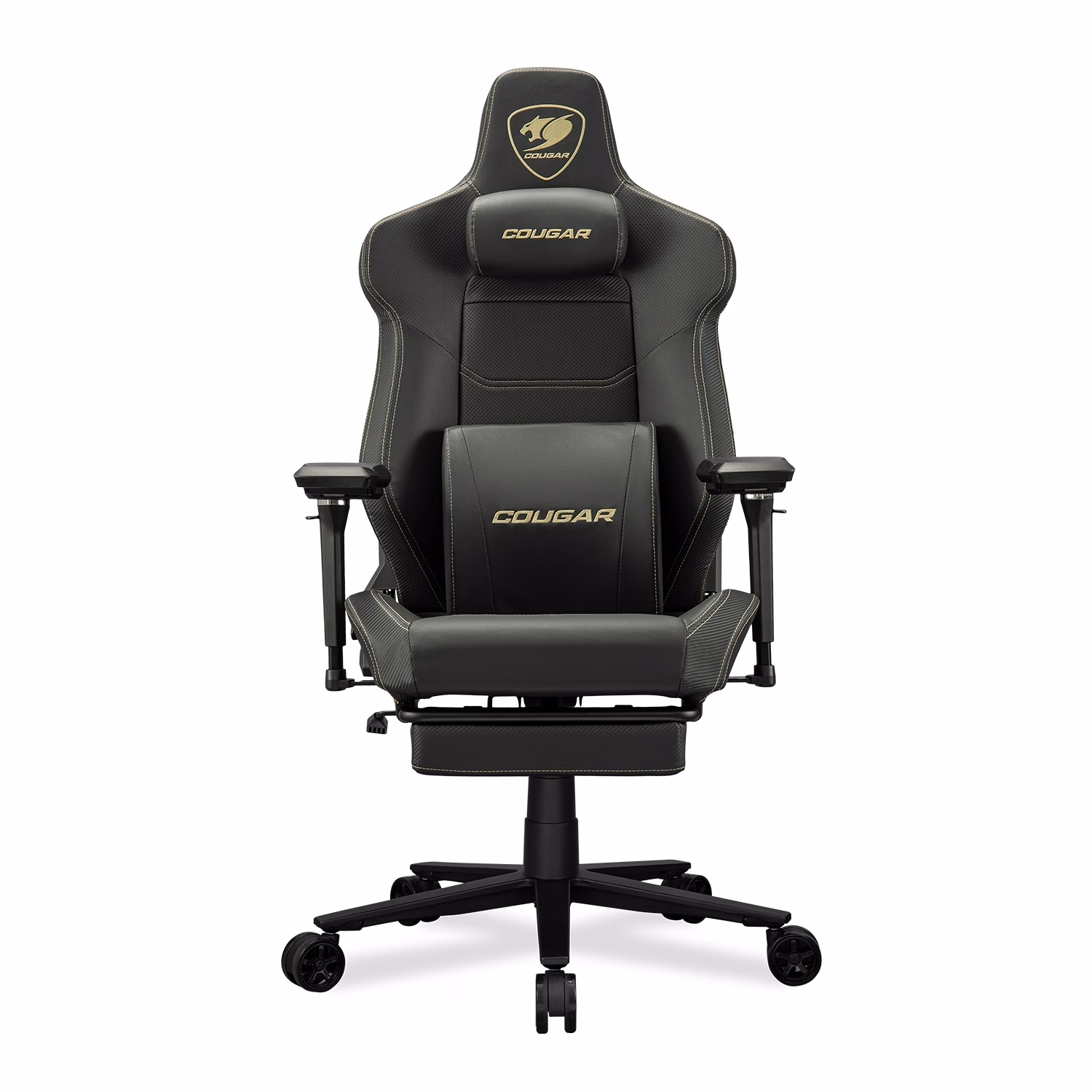 COUGAR ARMOR EVO M Gold Gaming Chair, 5D Armrests, Retractable Footrest, Magnetic Headrest, 155° Recline |  CGR-EVM-GLB – Buy Online