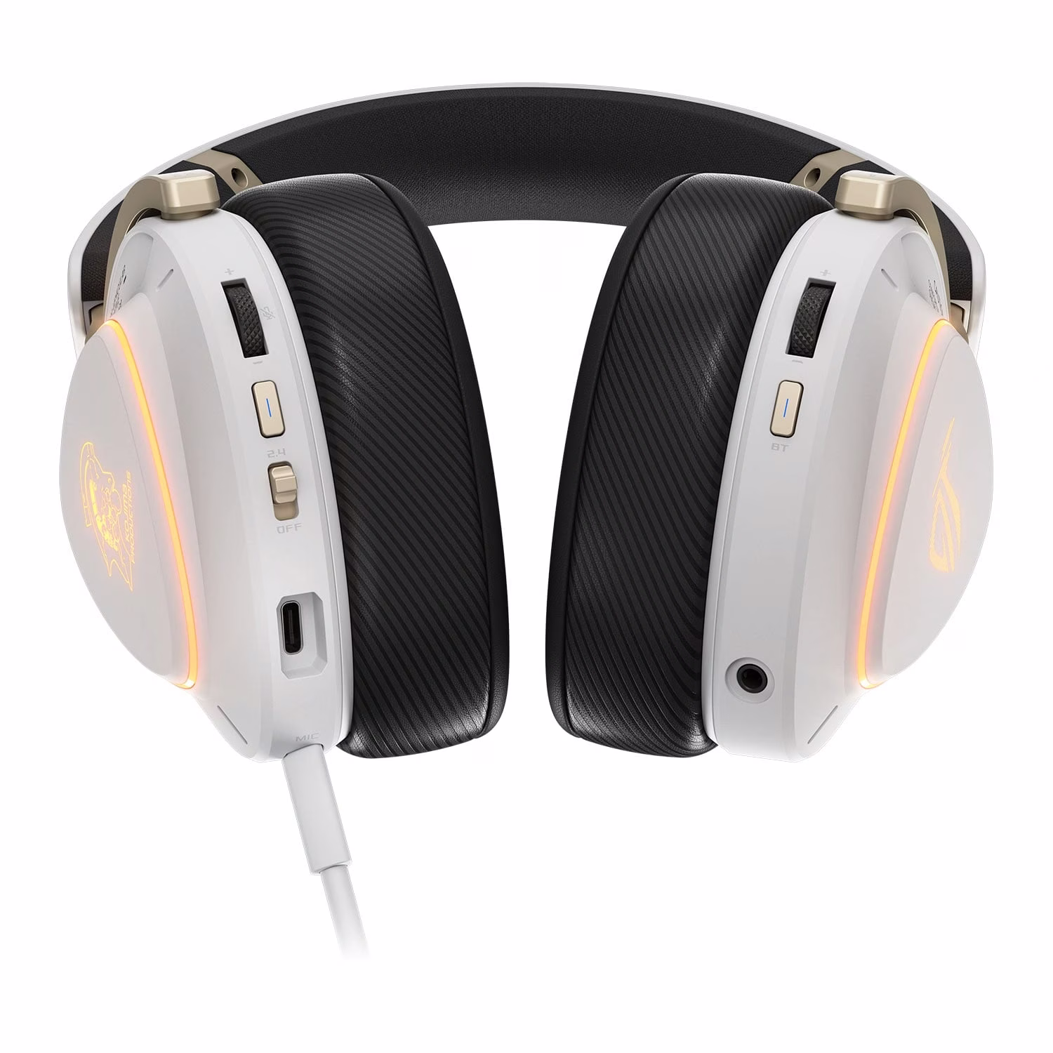 ASUS ROG A703 Delta II Kojima Productions Edition Tri-Mode Wireless Gaming Headset, White | 90YH04C0-BHUA10 thumbnail 4