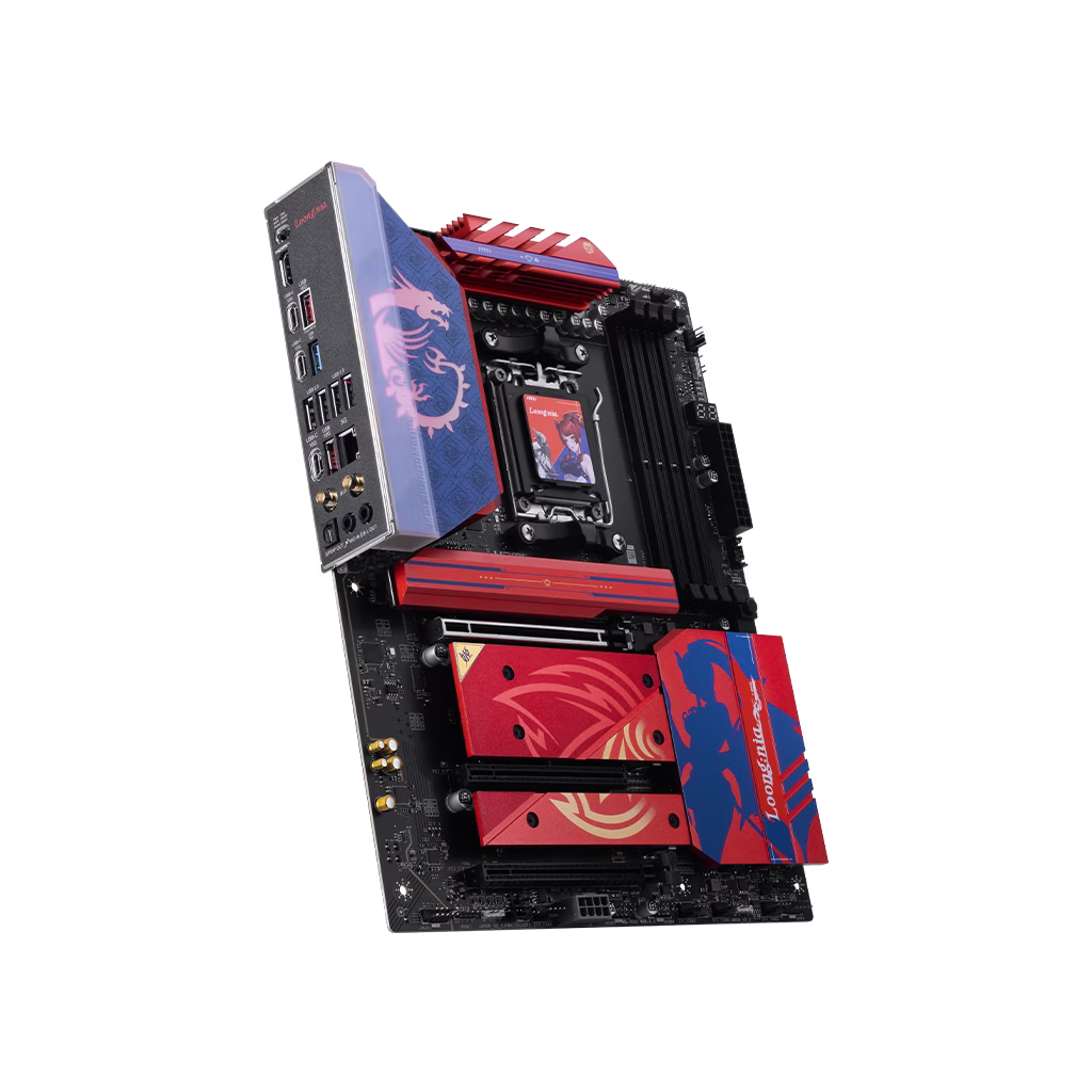 MSI B850 MLG EDTION Motherboard, ATX - Supports AMD Ryzen 9000/8000 / 7000 Processors, AM5-80A SPS VRM, DDR5 Memory Boost (8400+MT/s OC), PCIe 5.0 x16, M.2 Gen5, Wi-Fi 7, 5G LAN | 911-7E62-012 thumbnail 4