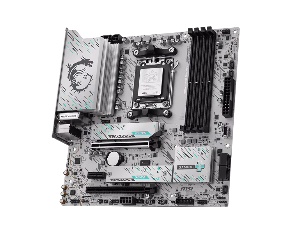 MSI B850M GAMING PLUS WIFI Motherboard, AMD Ryzen AM5, DDR5, PCIe 5.0, WiFi 7 | 911-7E66-001 thumbnail 4