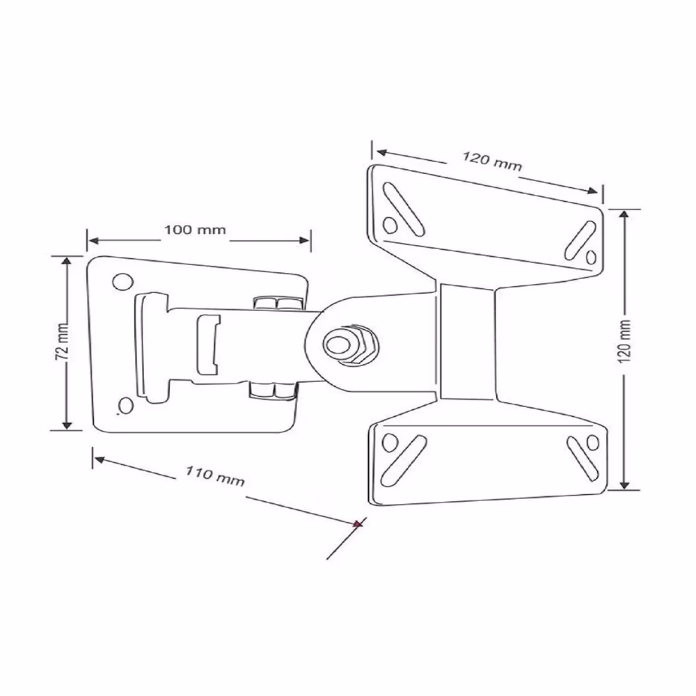 Skill Tech SH 10P Low Cost Full-Motion TV Wall Mount, Suitable For Most 10"~26" Screen thumbnail 4