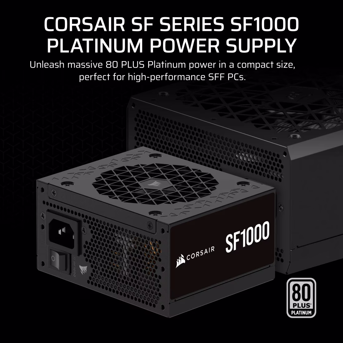 CORSAIR SF1000 80 PLUS Platinum SFX Power Supply, 1000W Fully Modular, ATX 3.1 & PCIe 5.1 Ready, Type-5 Cables, Black | CP-9020257-UK thumbnail 7