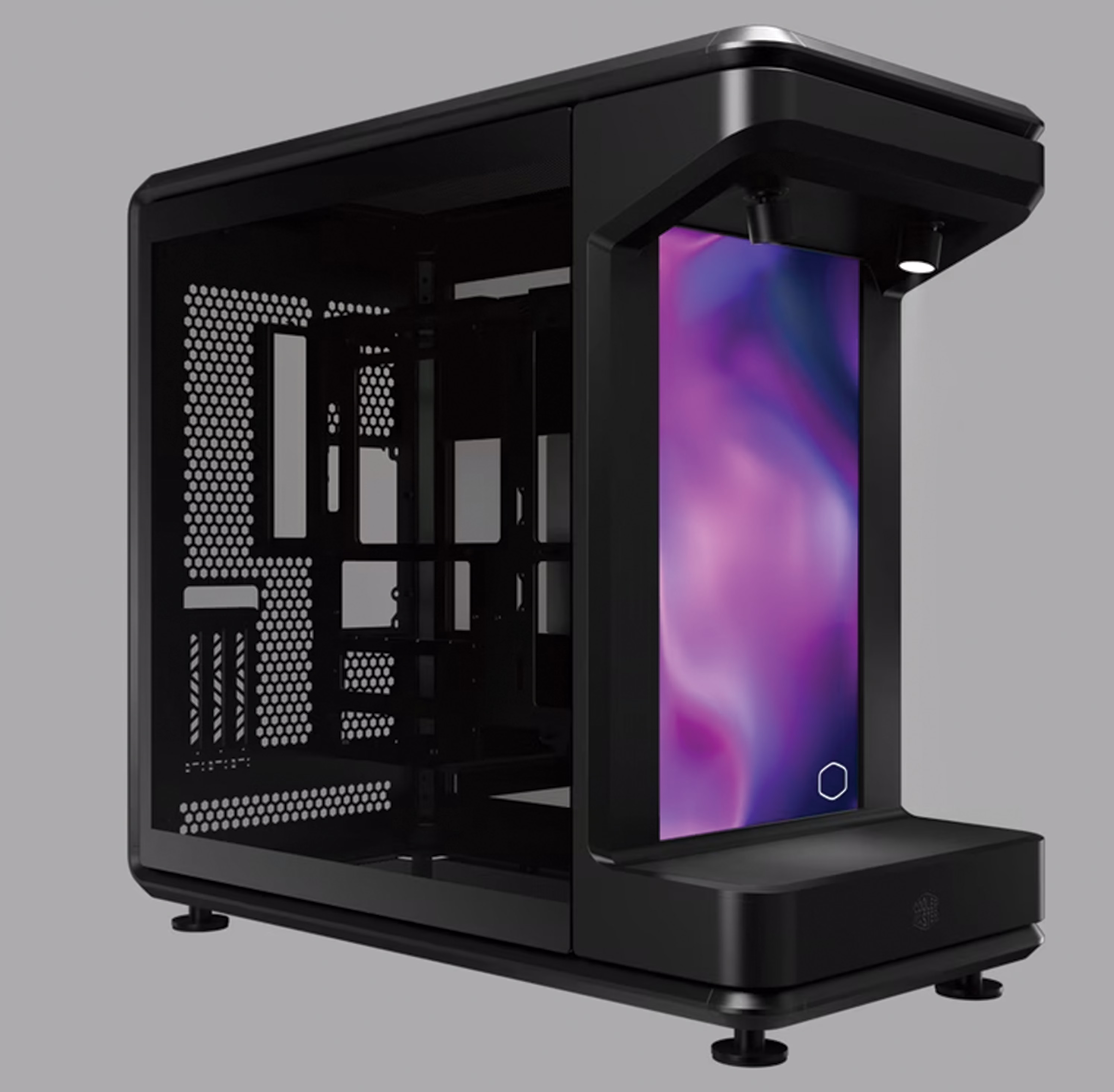 Cooler Master Master Frame 360 Stage LCD | Open-Air Showcase Case | Dual 360mm Radiator Support | Built-in LCD & ARGB Spotlights | PCIe 5.0 Riser | MF360-KHNN-S02 – Buy Online