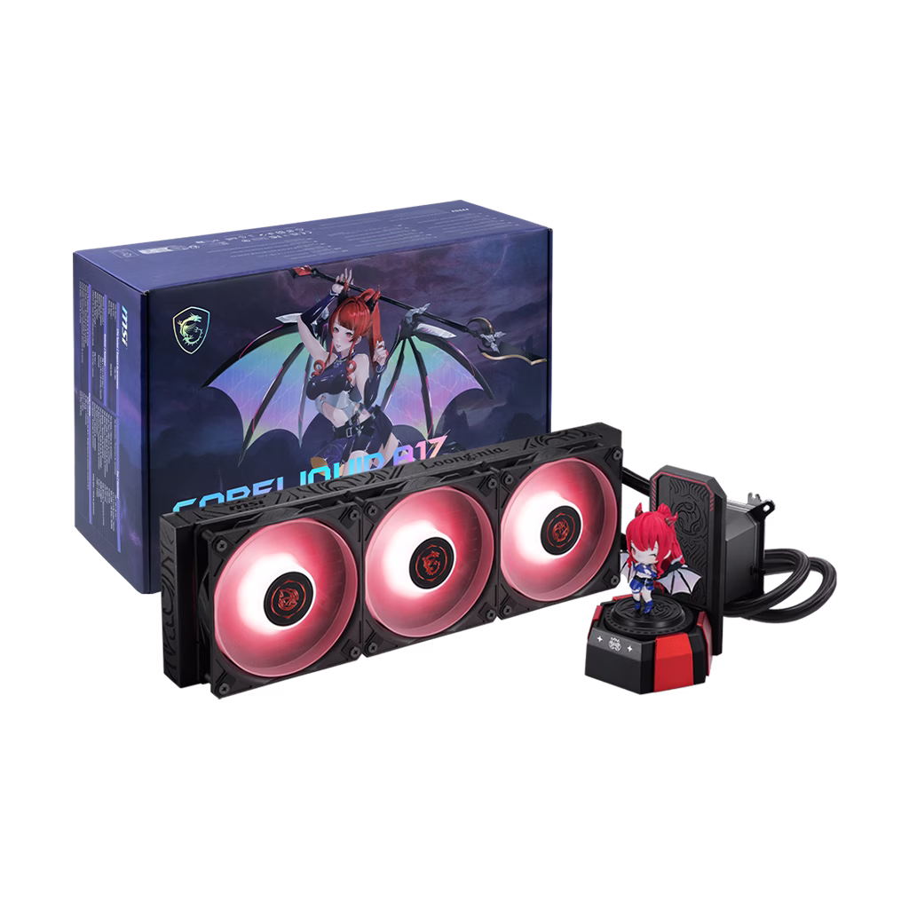 MSI CORELIQUID A17 MLG Edition - AIO ARGB CPU Liquid Cooler - 360mm Radiator - LGA 1851 and AM5 Ready - Triple 120mm ARGB PWM Fans - Uni Bracket - Exclusive MLG Figure | 306-7ZW9M15-L80 – Buy Online