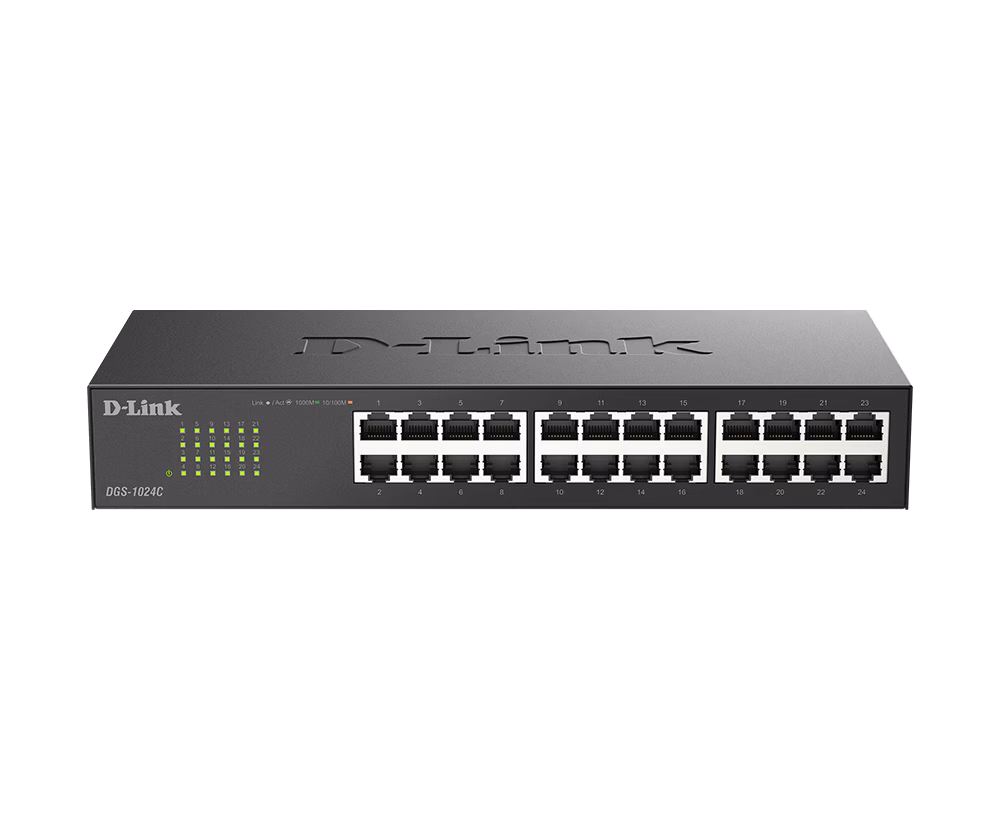 D-Link DGS-1024C 24-Port Gigabit Unmanaged Switch, Plug-and-Play High-Speed Desktop/Rackmount Networking | DGS-1024C – Buy Online