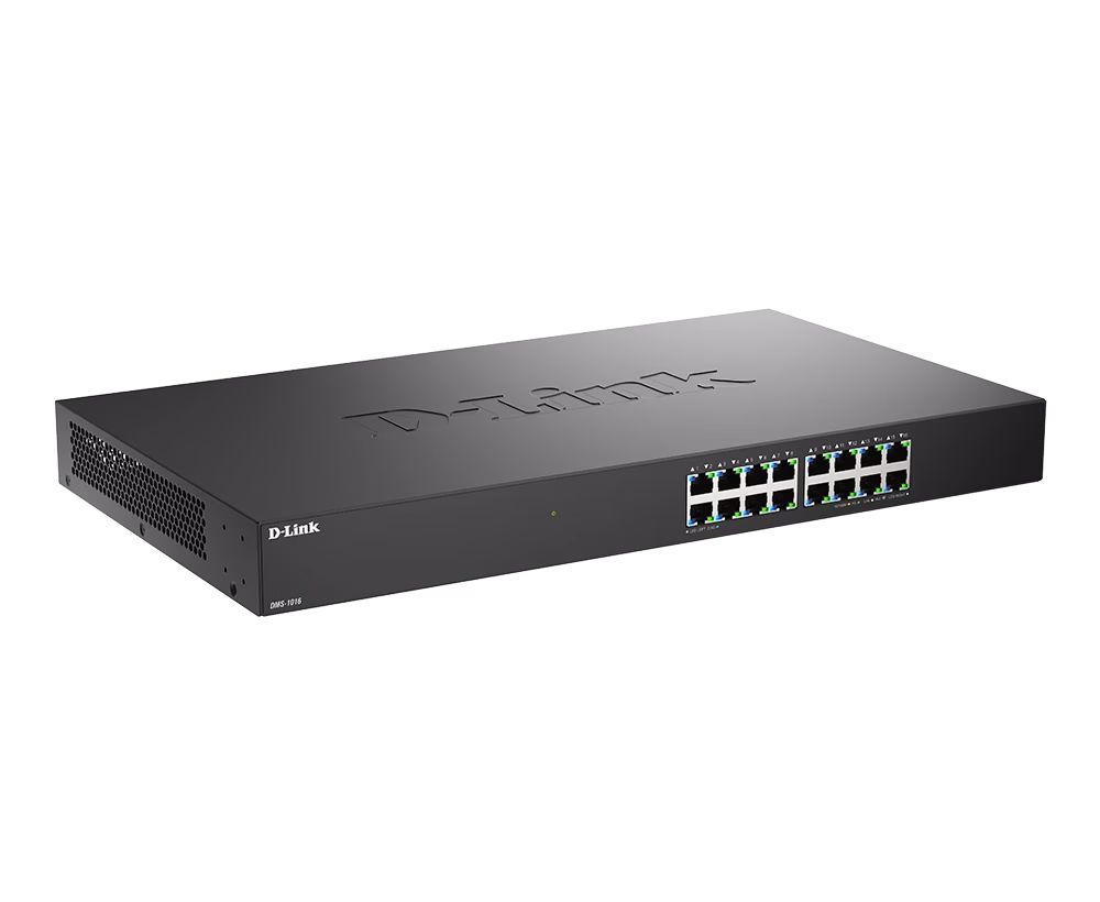 D-Link DMS-1016 16-Port Multi-Gigabit Unmanaged Switch, 2.5Gbps, Fanless Silent Design | DMS-1016 thumbnail 3