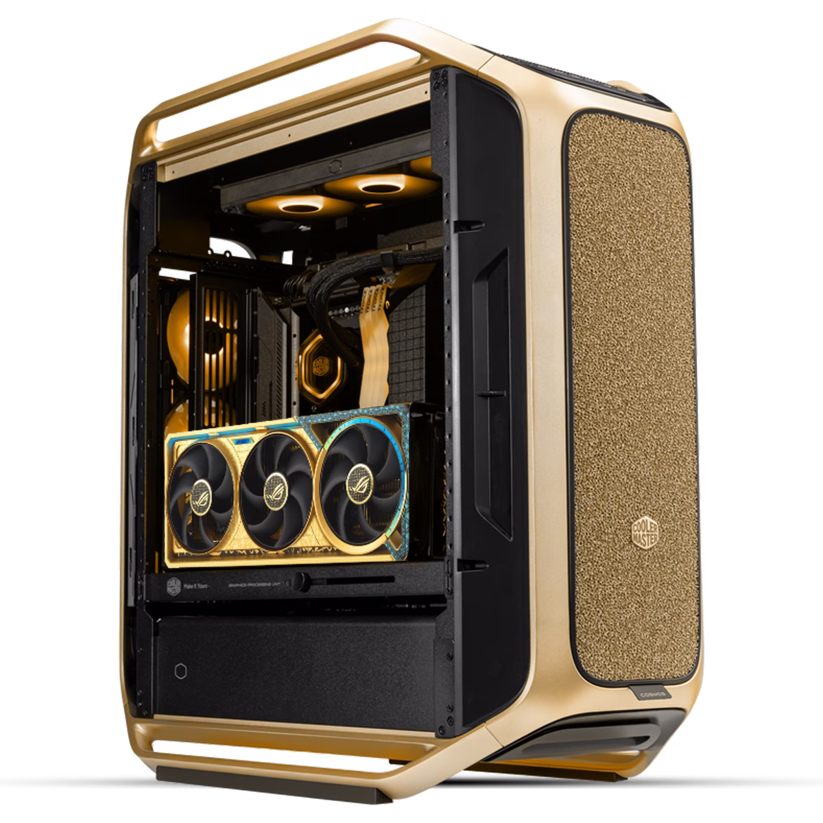 Gold Edition Gaming PC, Ryzen 9 9950X3D, RTX 5090 32GB GDDR7, 32GB DDR5, 2TB Gen5 SSD, CM Cosmos Alpha Gold – Buy Online