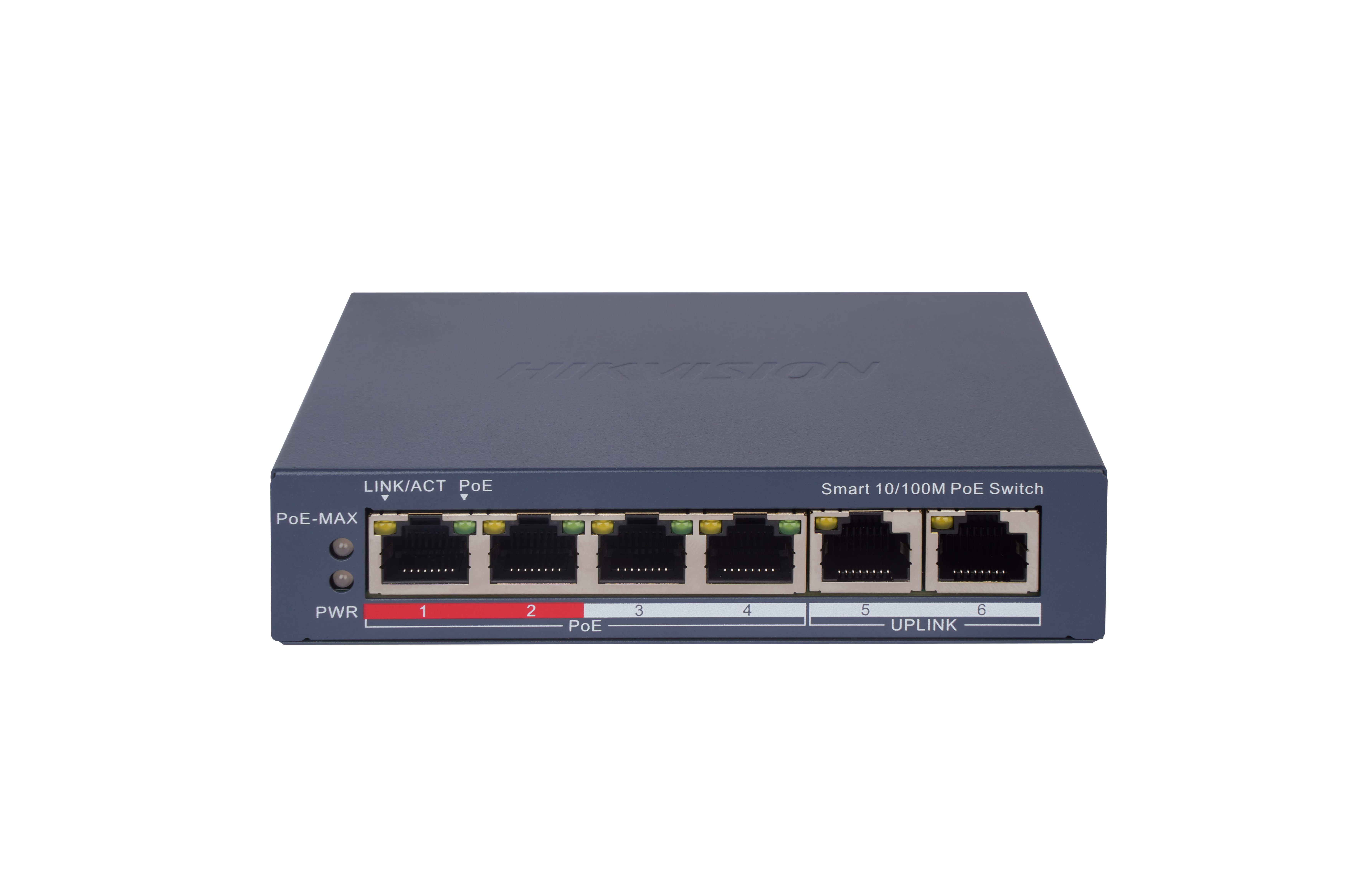Hikvision DS-3E1106P-EI 4 Port Fast Ethernet Smart POE Switch, 4× 10/100 Mbps PoE port, 2× 10/100 Mbps RJ45 port – Buy Online