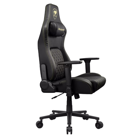 Cougar Defensor Gold Gaming Chair, Hyper-Dura Leatherette, 4D Folding Armrests, Backrest Pocket, Piston Lift Height Adjustment | 3MDFLGLB.0001 thumbnail 3