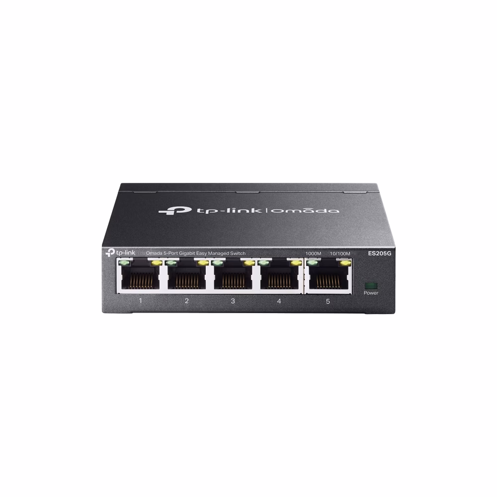 TP-Link Omada ES205G 5-Port Gigabit Easy Managed Switch, Cloud Management, Fanless Metal Casing, Loop Prevention & VLAN – Buy Online