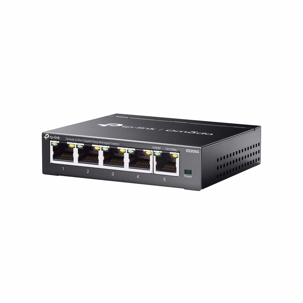 TP-Link Omada ES205G 5-Port Gigabit Easy Managed Switch, Cloud Management, Fanless Metal Casing, Loop Prevention & VLAN thumbnail 2