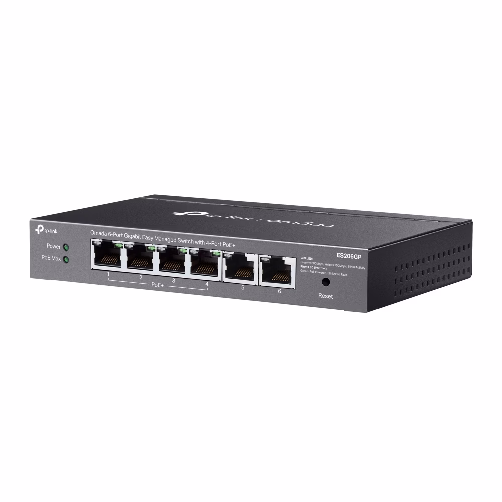TP-Link Omada ES206GP 6-Port Gigabit Easy Managed PoE+ Switch, 65W Budget,250m Long Range, Cloud Managed thumbnail 5