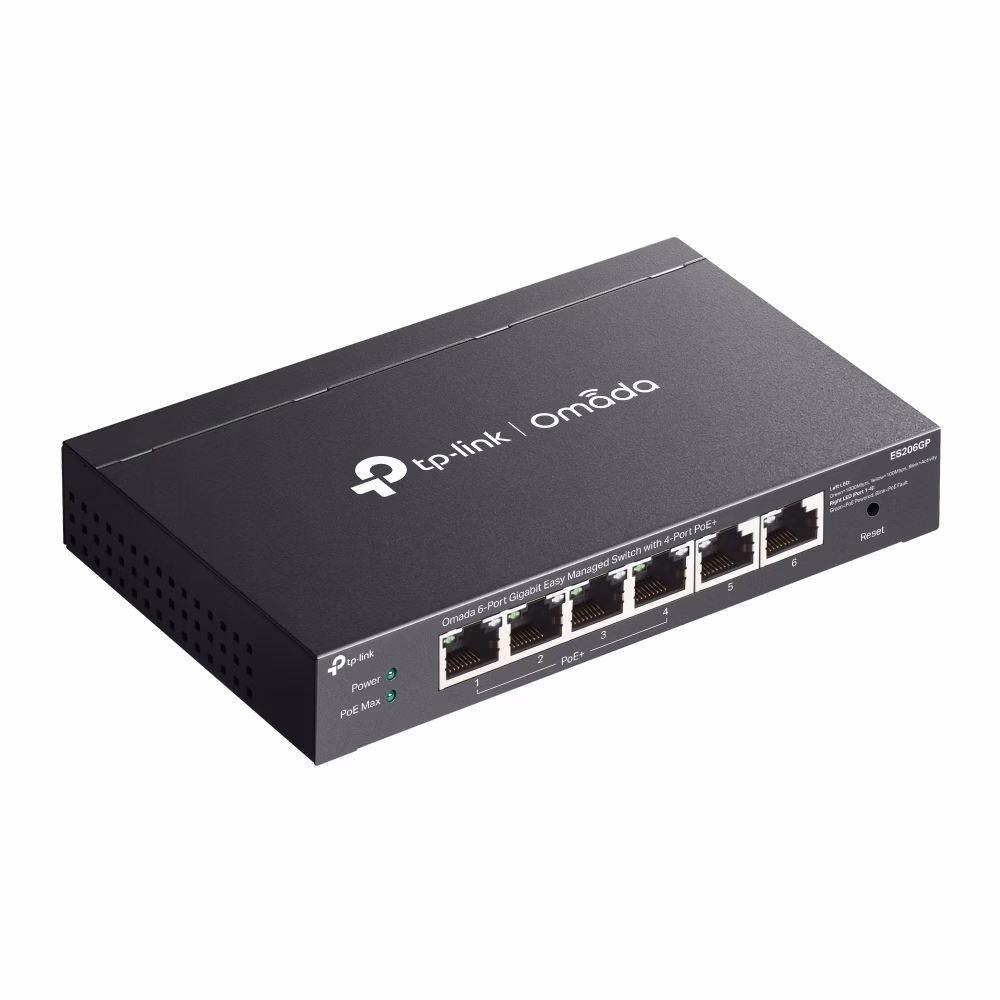 TP-Link Omada ES206GP 6-Port Gigabit Easy Managed PoE+ Switch, 65W Budget,250m Long Range, Cloud Managed thumbnail 2