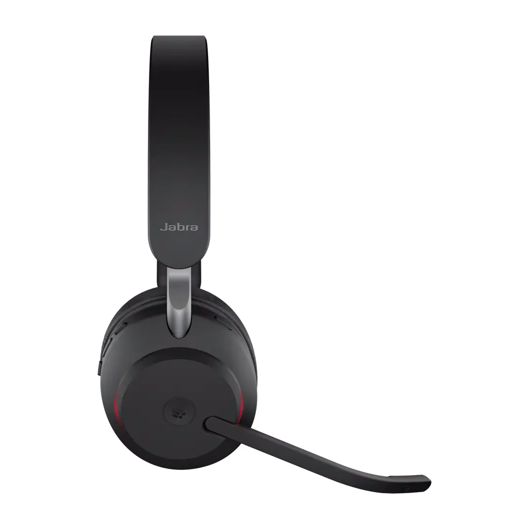 Jabra Evolve2 65 MS Stereo Wireless Headset, USB-C via Link 390c, Bluetooth, Noise-Isolating Microphones, Desk Stand Included, Black | 26599-999-889 thumbnail 6