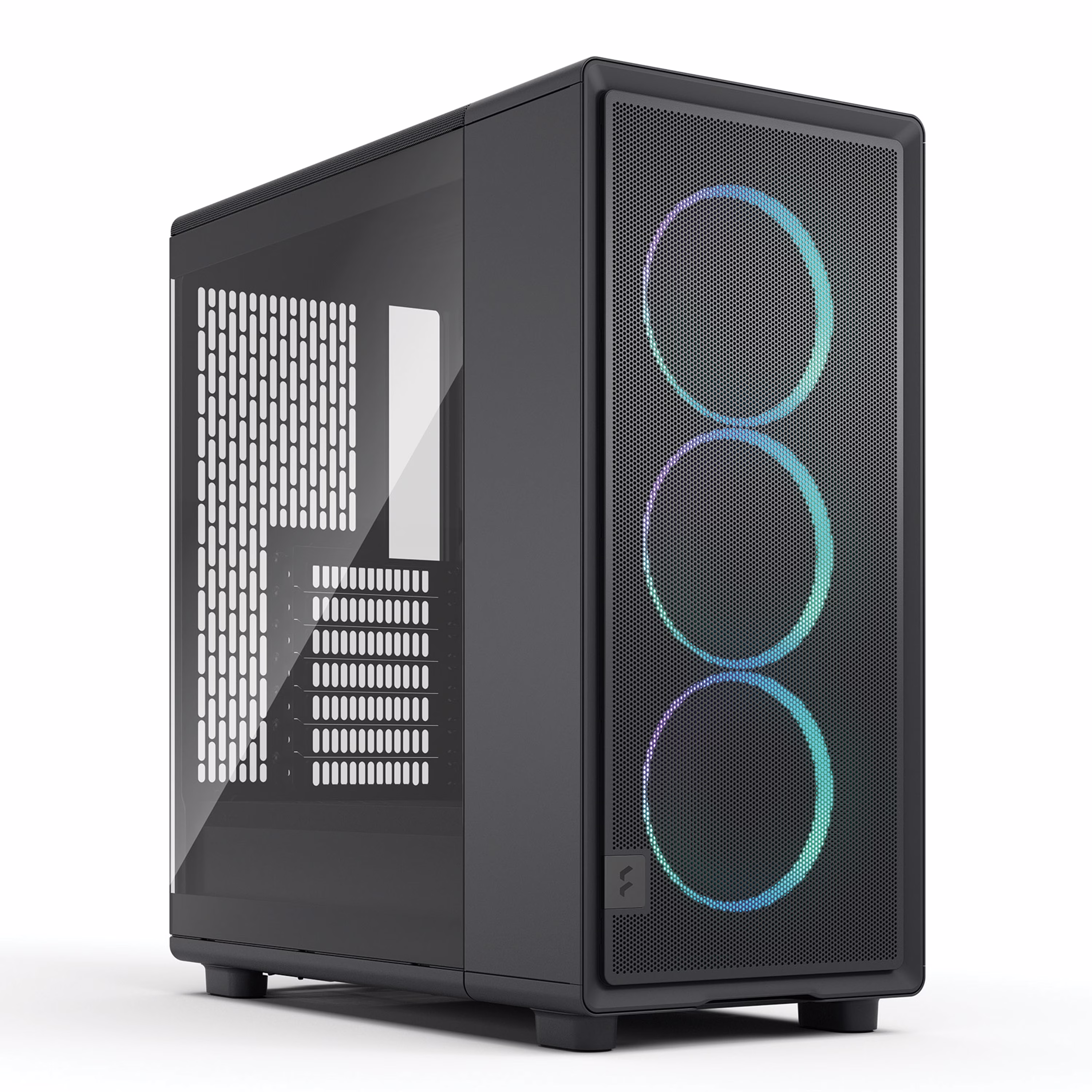 Fractal Design Epoch Black TG RGB Light ATX Mid-Tower Case, 270° Panoramic Mesh, 3x Momentum 12 RGB Fans, USB-C 20Gbps, Black Solid | FD-C-EPO1A-04 – Buy Online