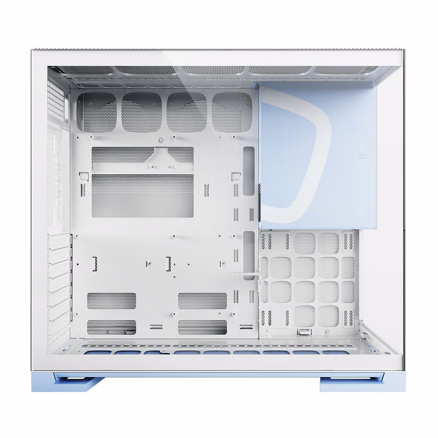 Geometric Future Model 5 White & Blue ATX Tower Case, 5x Preinstalled Fans, Supports 420mm Radiator, E-ATX Motherboard, 20Gbps Type-C |  GEO-M5F-WB thumbnail 2