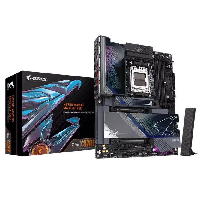 GIGABYTE X870E AORUS MASTER X3D Motherboard, AMD AM5, X3D Turbo Mode 2.0, Dual 10GbE/5GbE LAN, & Wi-Fi 7 | X870E A MASTER X – Buy Online