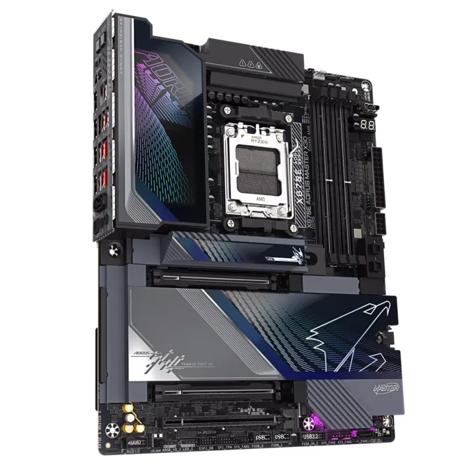 GIGABYTE X870E AORUS MASTER X3D Motherboard, AMD AM5, X3D Turbo Mode 2.0, Dual 10GbE/5GbE LAN, & Wi-Fi 7 | X870E A MASTER X thumbnail 4