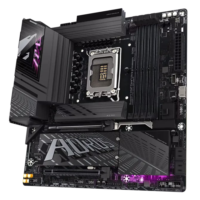 GIGABYTE Z890M AORUS ELITE WIFI7 Motherboard, Intel LGA1851 Core Ultra Support, PCIe 5.0, DDR5, Wi-Fi 7, Dual 2.5G LAN, Micro-ATX, Z890M A ELITE WIFI7 thumbnail 4
