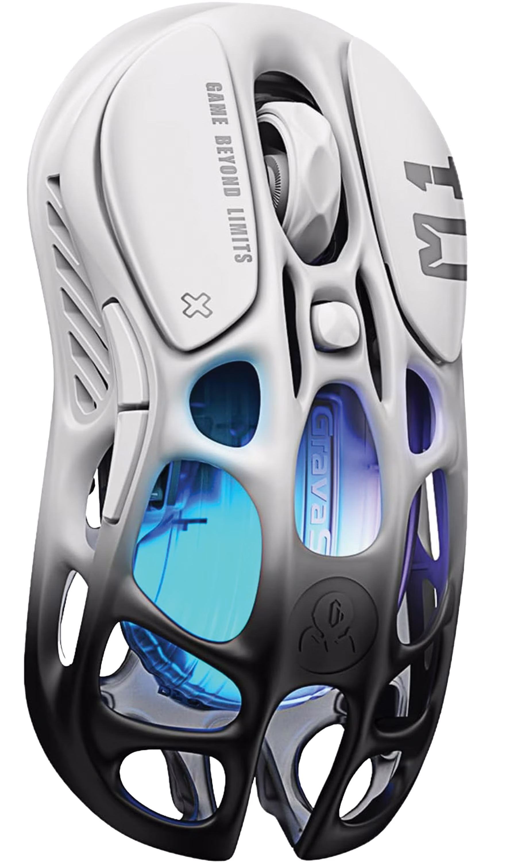 GravaStar Mercury "Contrast Edition" Gaming Set: M1 Pro Gradient Black Mouse & K1 Gradient White Keyboard thumbnail 3