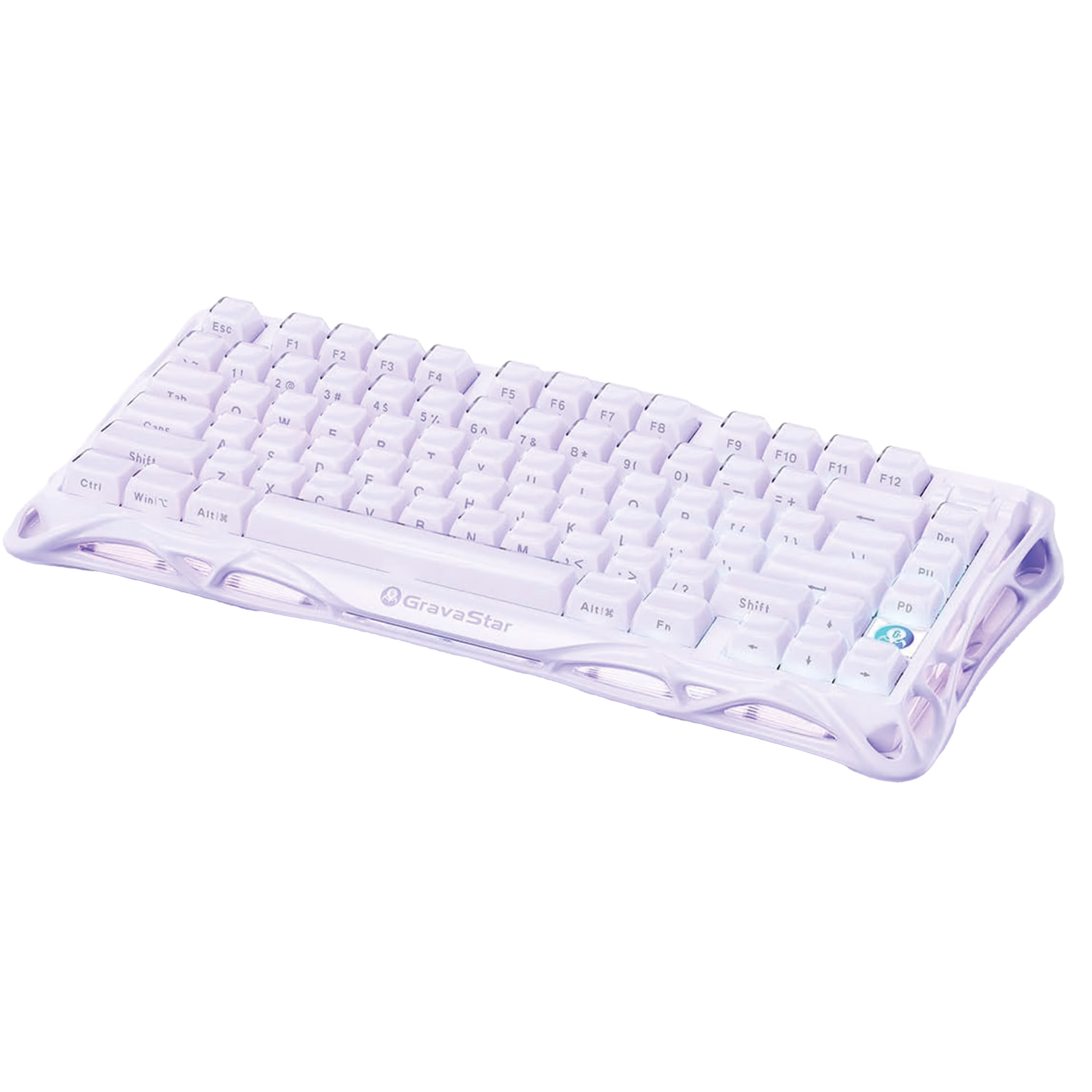 GravaStar Mercury V75 & M1 Pro Special Edition Gaming Set, 8000Hz Magnetic Hall Effect Keyboard & Magnesium Alloy 26K DPI Wireless Mouse | Lavender Purple thumbnail 2