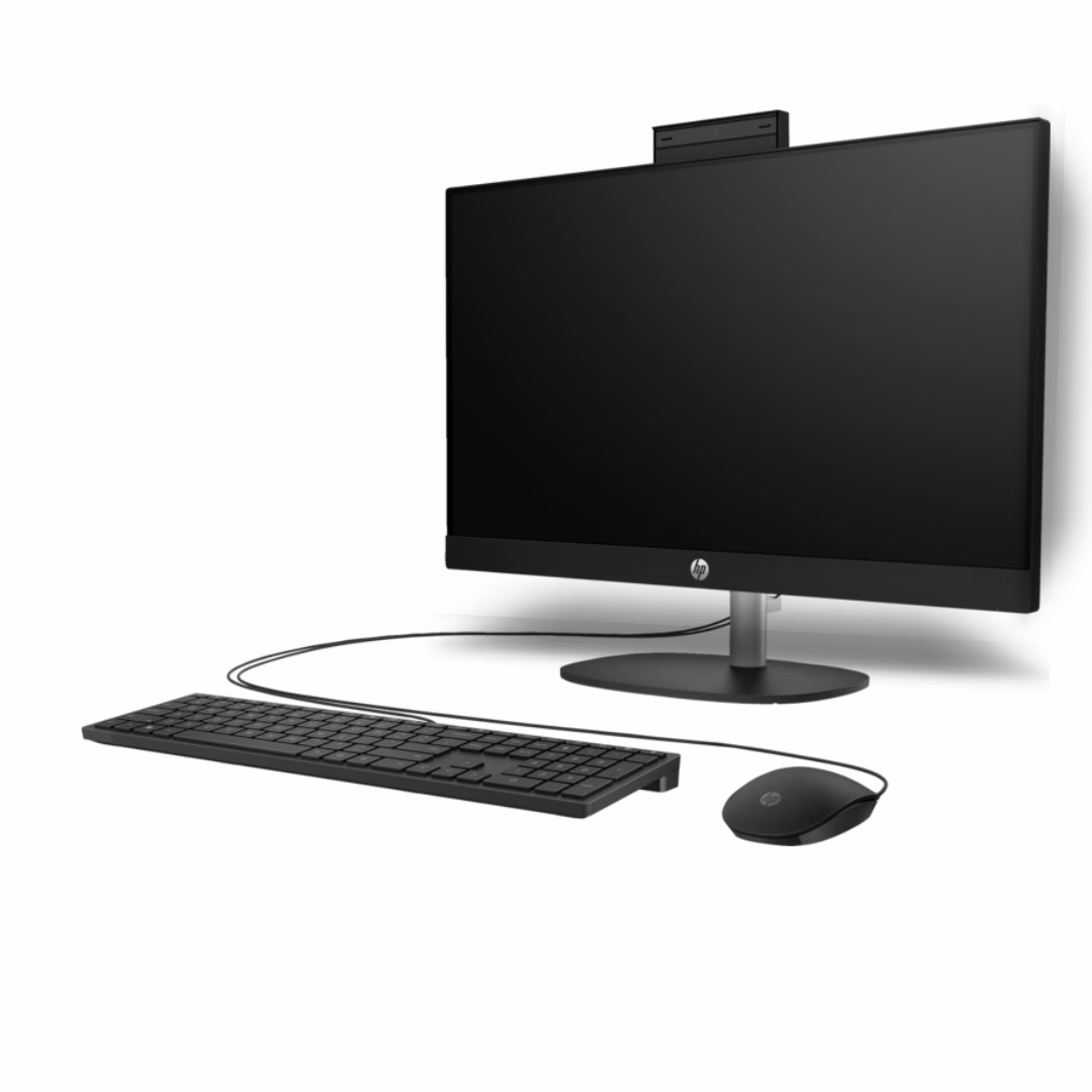 HP ProOne 240 G10 All-in-One PC, 23.8" FHD IPS, Intel Core i7-1355U, 16GB RAM, 512GB SSD, 5MP Camera, Wi-Fi 6, DOS (No Pre-installed OS), Black | 9M9H4AT#BH5 thumbnail 2
