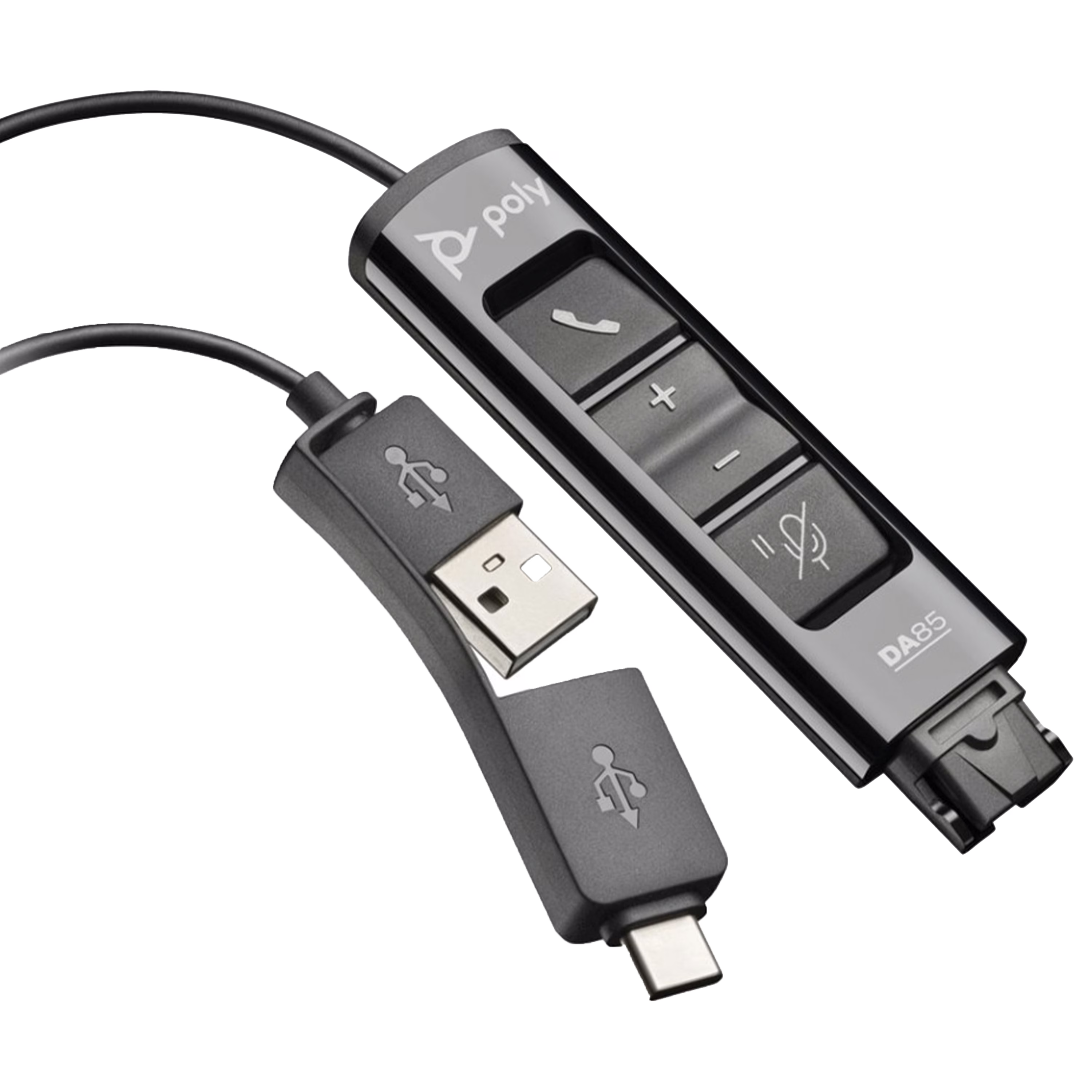 HP Poly DA75 USB to QD Black Adapter TAA, Compatible with Poly Soundstation 2, Poly Soundstation IP 600, Poly Soundstation Duo, Poly Trio C60, Poly Trio 8800, Poly Trio 8300, Poly Trio 8500 | 786C6AA – Buy Online
