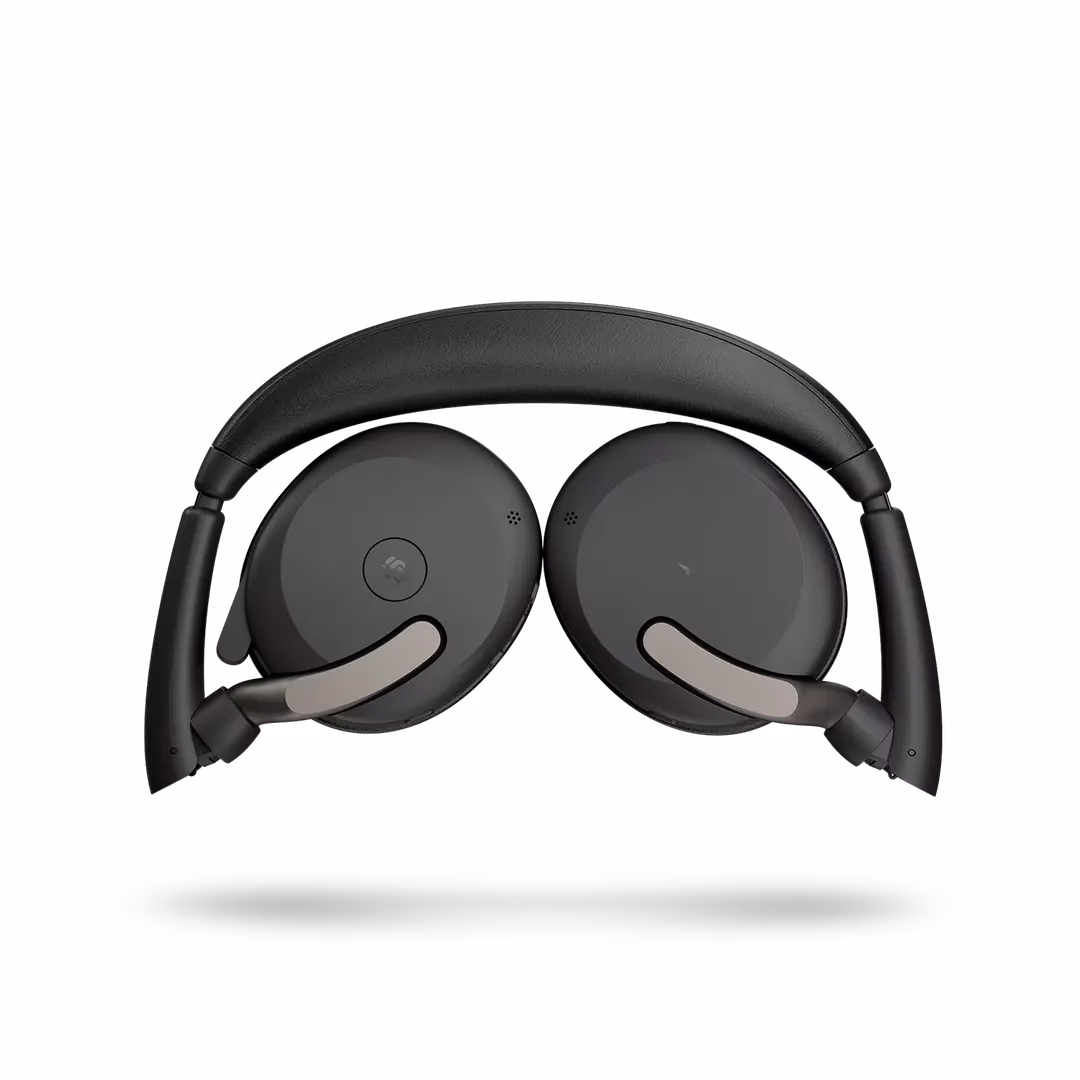 Jabra Evolve2 65 Flex MS Stereo Wireless Headset, USB-C, Bluetooth, Active Noise Cancellation (ANC), Foldable Design, 360° Busylight, Dual Microphones, Black | 26699-999-899 thumbnail 3