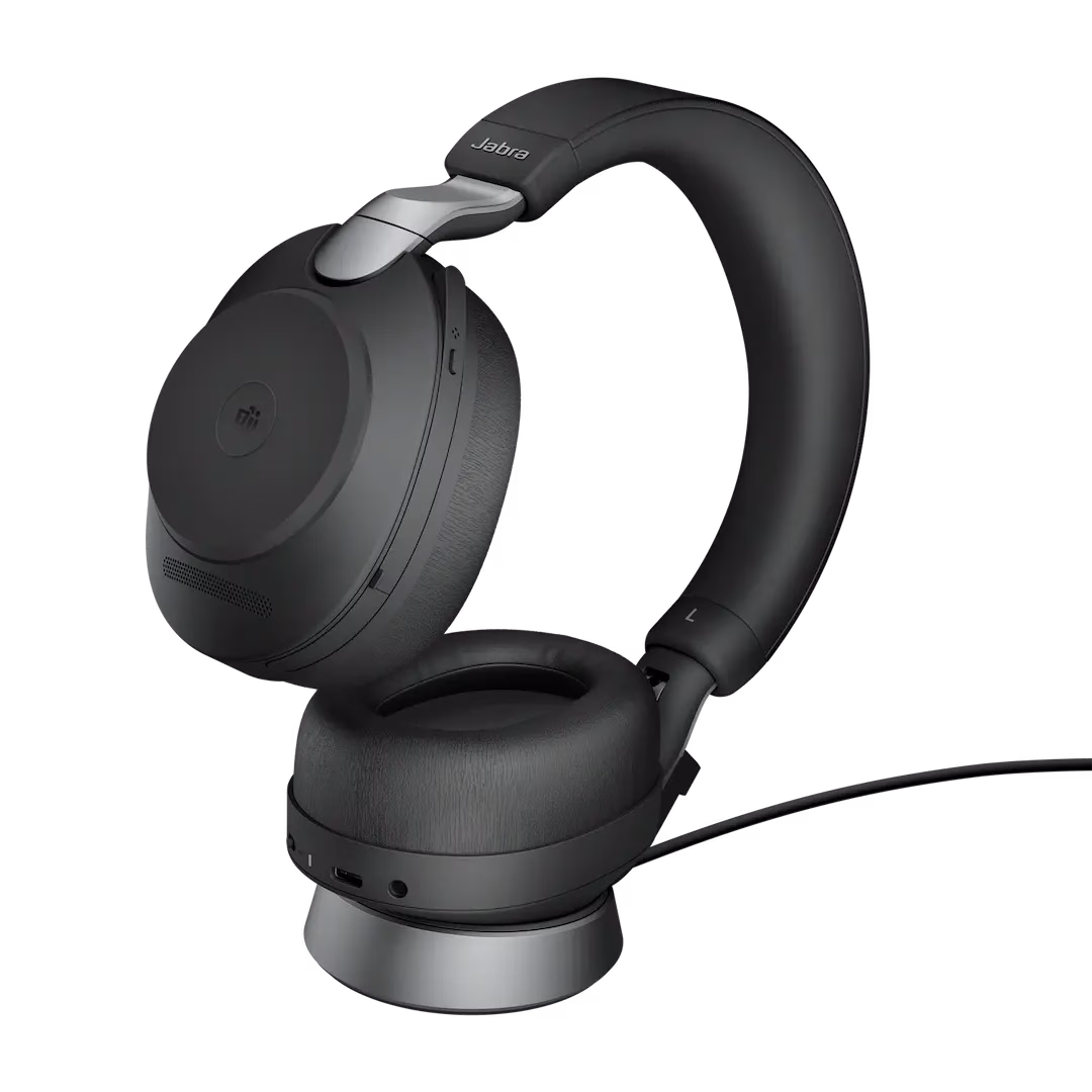 Jabra Evolve2 85 Link 390c MS Stereo Desk Stand Black Wireless Headset, Microsoft Teams Certified, Noise Cancellation, Over-the-ear Headband, Stereo | 28599-999-889 – Buy Online