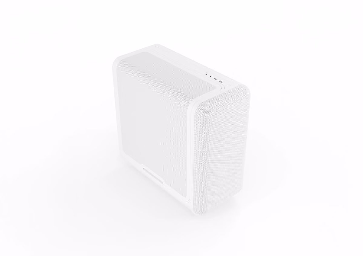 Hyte X50 Air Mid-Tower Case, Snow White, Max Airflow Micro-Mesh Design, Cold-Floor GPU Cooling, E-ATX Support | CS-HYTE-X50A-WW thumbnail 2