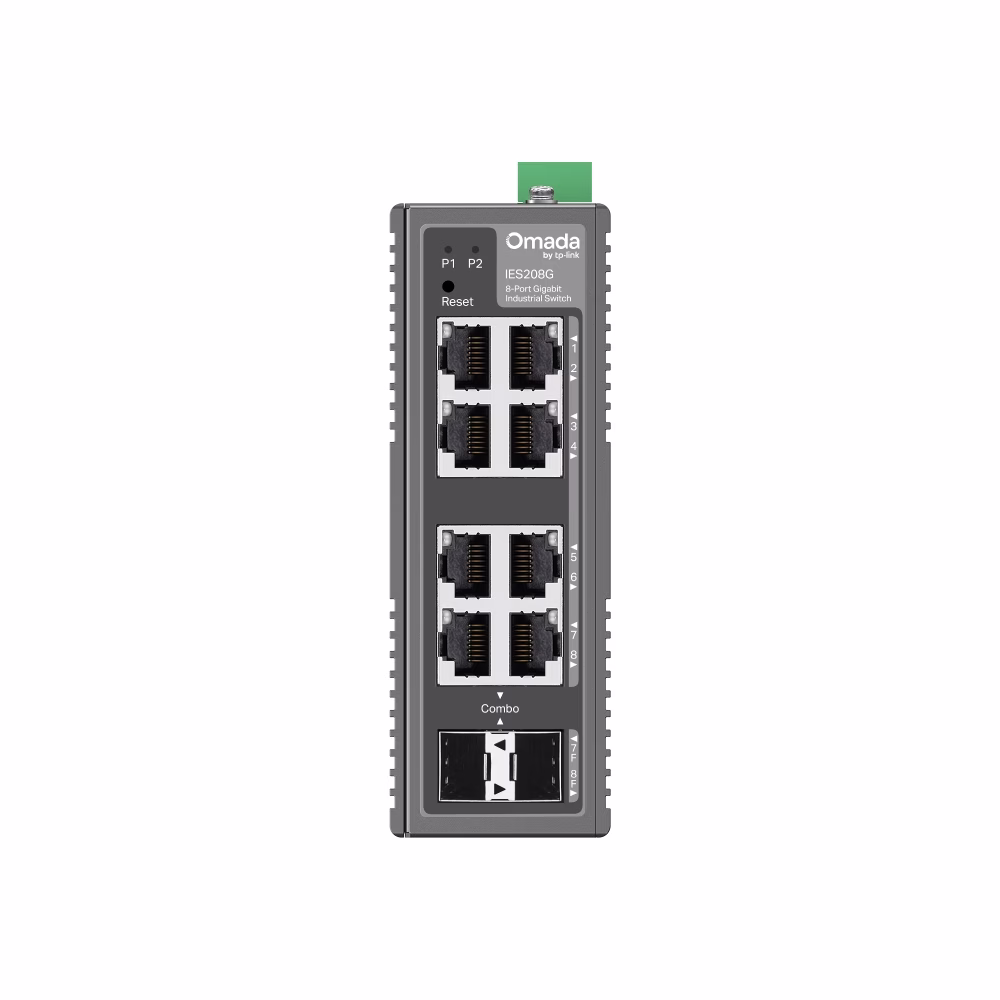 TP-Link Omada IES208G Industrial 8-Port Gigabit Easy Managed Switch, IP40 Rated, DIN-Rail/Wall Mount, -40°C to 75°C | IES208G thumbnail 2