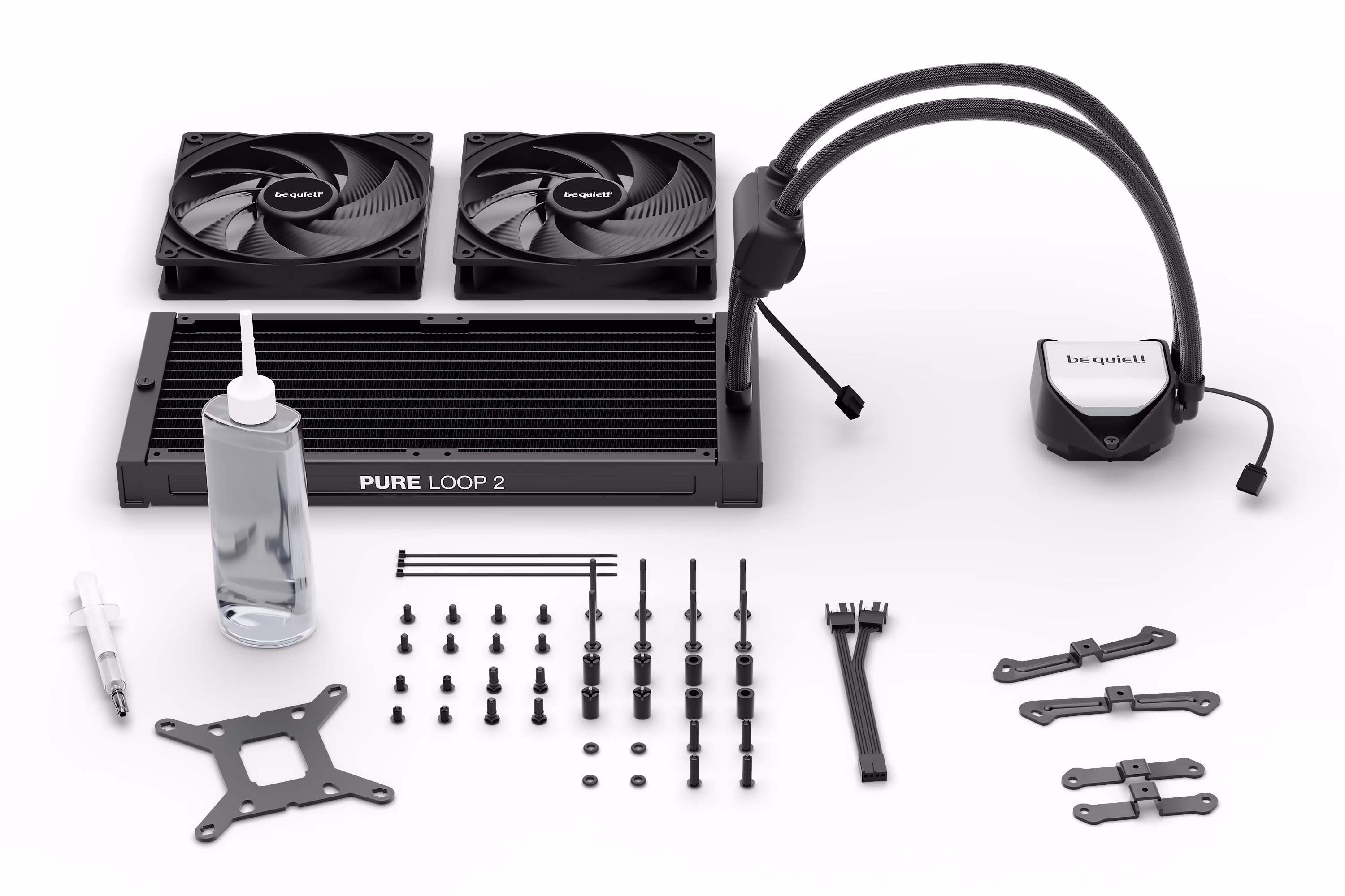be quiet! Pure Loop 2 280mm AIO Liquid CPU Cooler, Dual Pure Wings Fans, ARGB Block, Doubly Decoupled PWM Pump, Refillable Design | BW018 thumbnail 5
