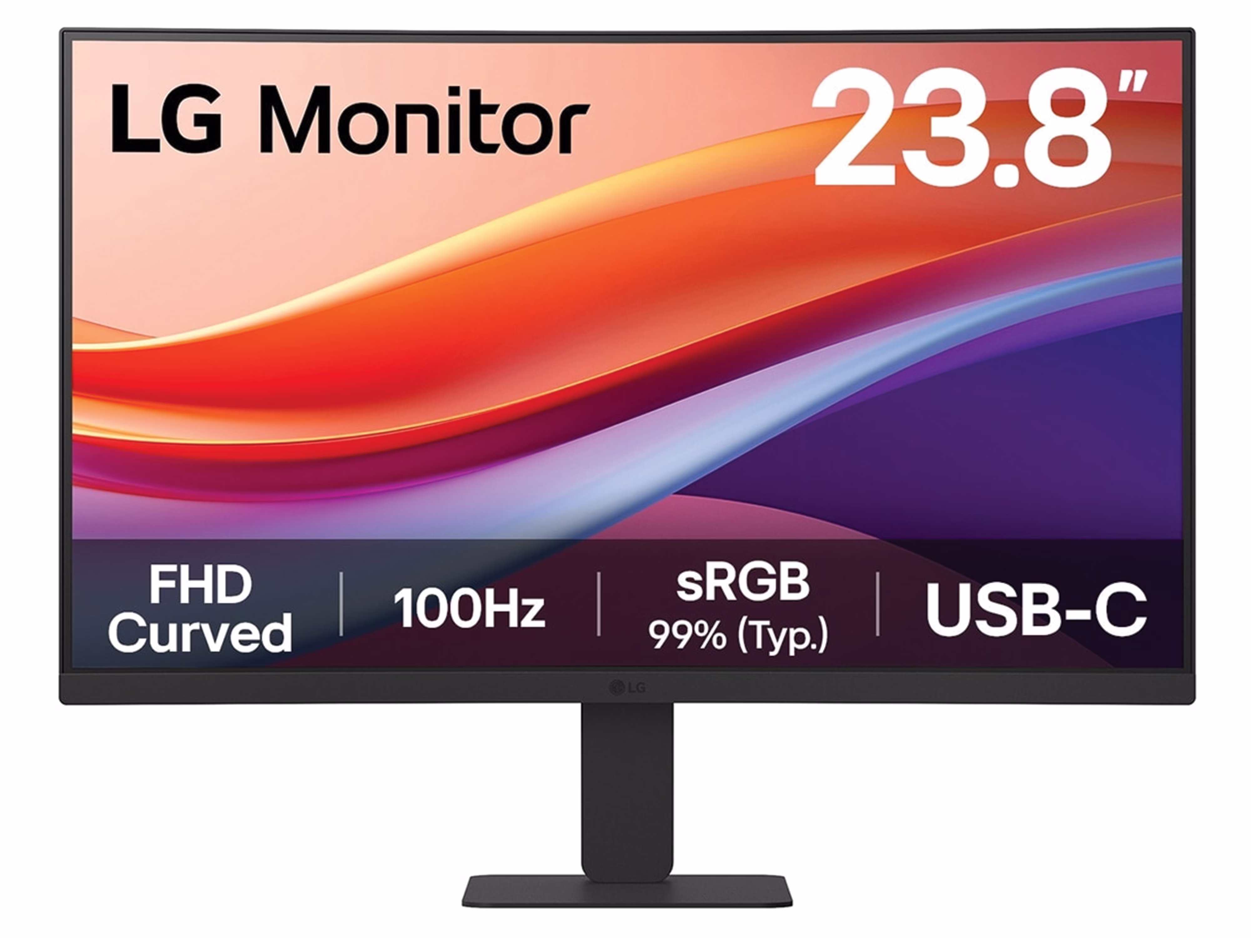 LG 24U421A-B 23.8" Curved Full HD Gaming Monitor, 100Hz Refresh Rate, USB-C and HDMI Connectivity | 24U421A-B – Buy Online