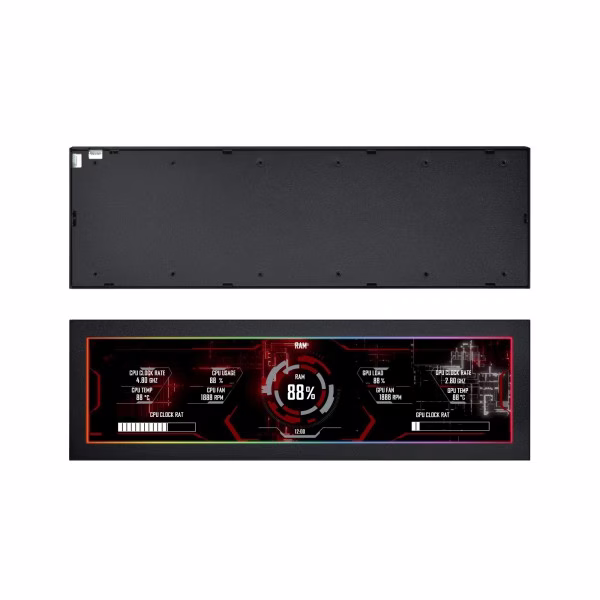 Lian Li 8.8″ Universal Screen (US88v1), 8.8 Inch IPS LCD, 1920×480, 60Hz, 500 nits, USB Plug & Play, no GPU output required,  Landscape/portrait orientation, multi-screen expansion | SM088X thumbnail 2