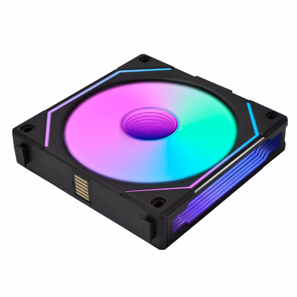 Lian Li UNI FAN SL-Infinity 140 Reverse Blade Black, 140mm ARGB Intake Fan, Infinity Mirror Effects, 1600 RPM, FDB, Black | 14RSLIN1B thumbnail 2