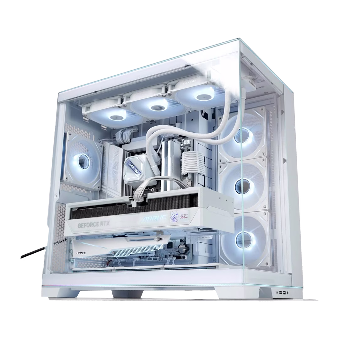 Ultimate White Gaming & Workstation PC: AMD Ryzen 9 9950X3D + GIGABYTE AORUS Master RTX 5090 White 32GB GDDR7, 64GB DDR5 6000MHz CL30, 2TB Samsung 9100 PRO Gen5 NVMe (14,700MB/s), 360mm ICE AIO, 1000W, WiFi 7 – Buy Online